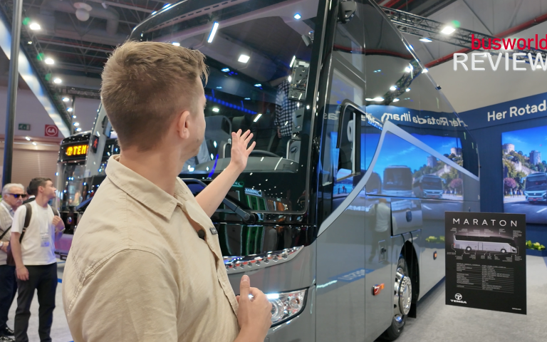 TEMSA Maraton 13 coach exterior at Busworld Türkiye 2026