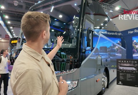 TEMSA Maraton 13 coach exterior at Busworld Türkiye 2026